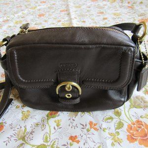 Coach brown leather crossbody